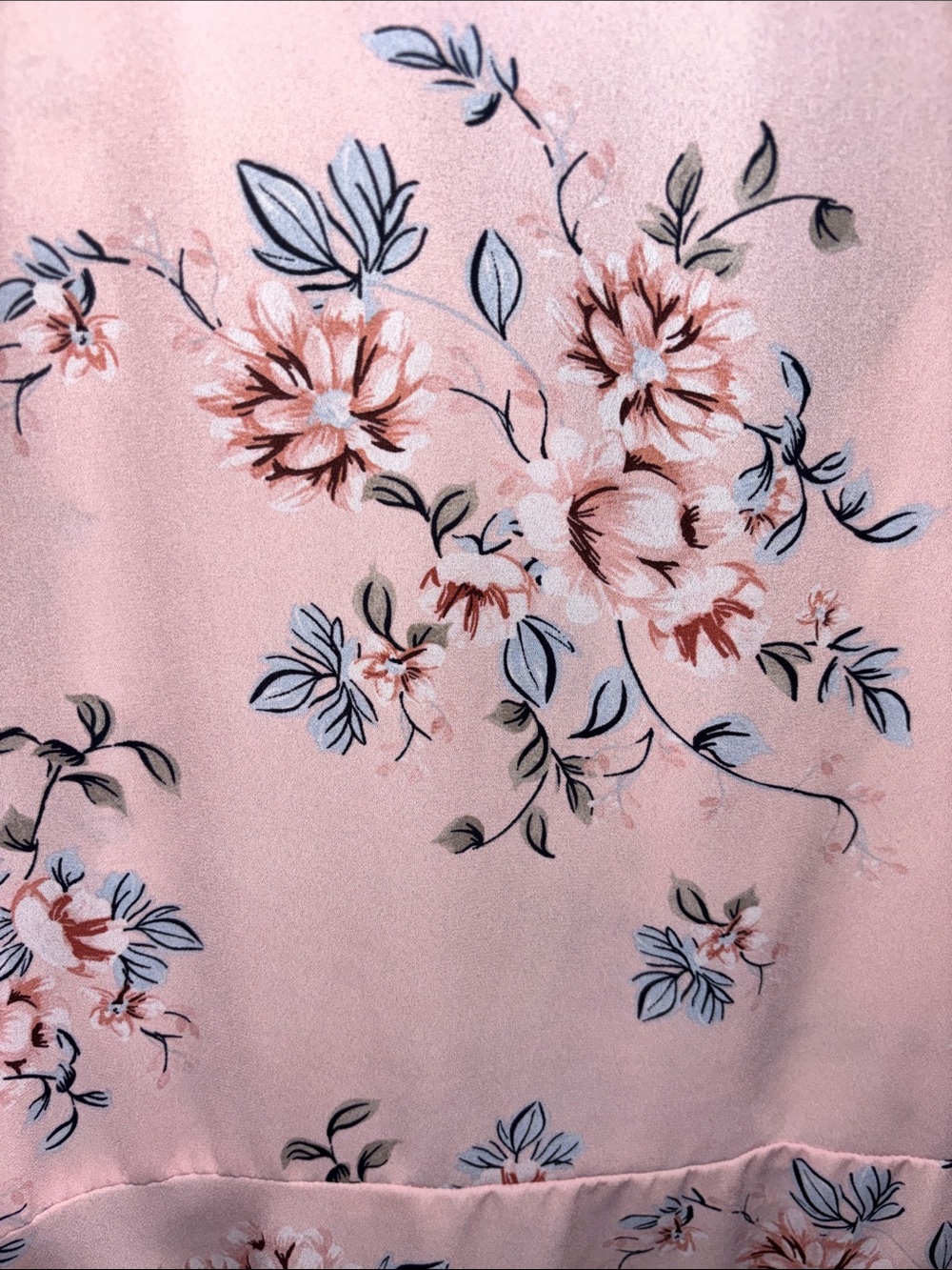 torrid Blush Pink Floral V-Neck Ruffle Sleeve Tunic - Picture 7 of 8